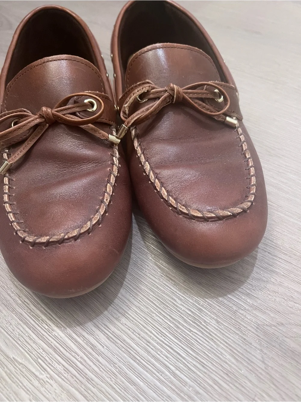 Classic Brown Leather Moccasin Driving Loafers - Men